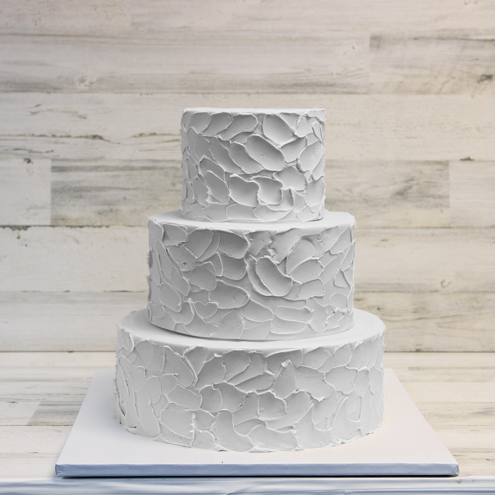 Rustic Stucco Wedding Cake