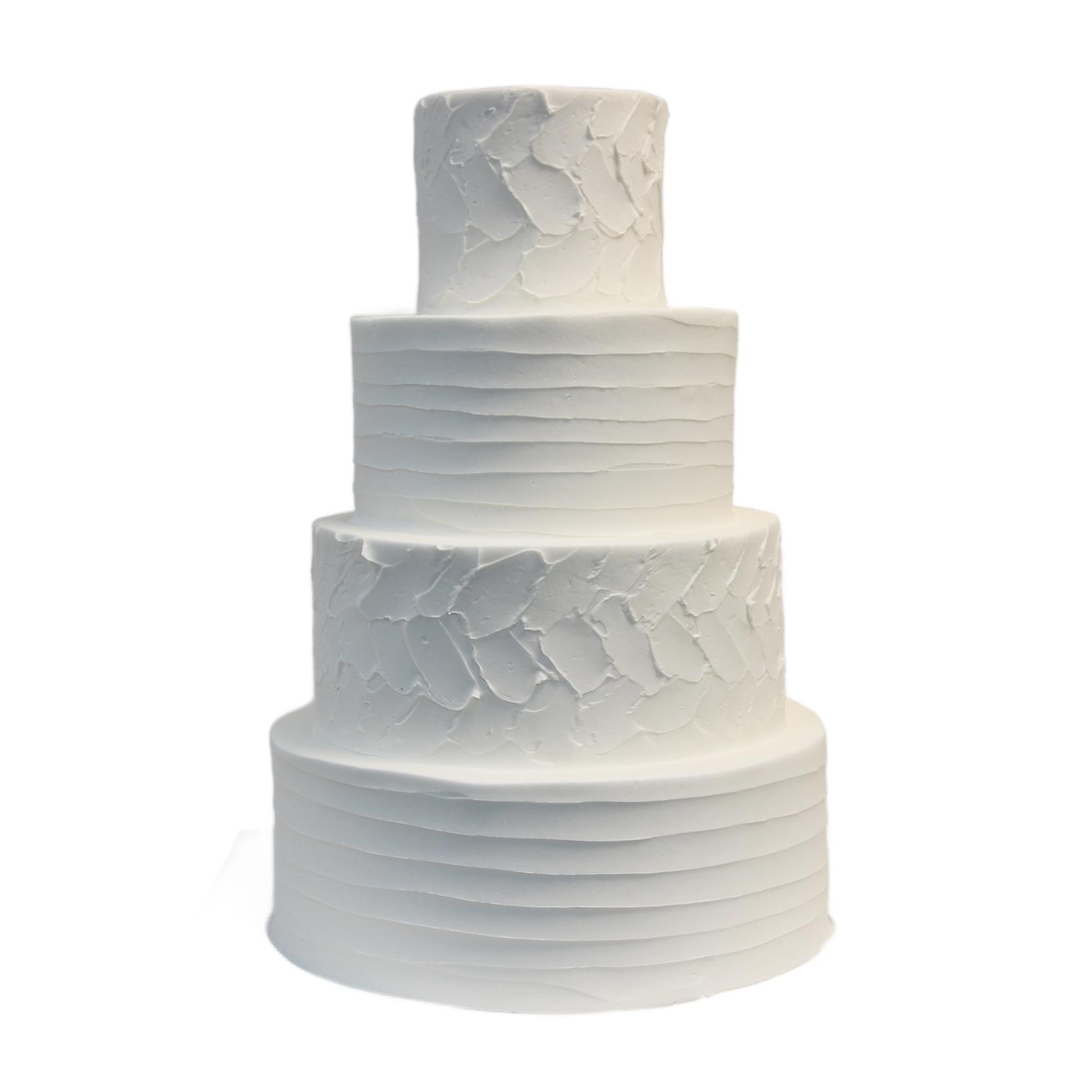 Spring Rustic White Wedding Cake