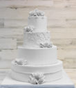 Elegant White Wedding Cake