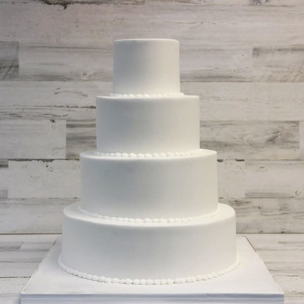 Simple White Wedding Cake