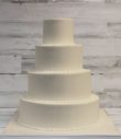 Simple Ivory Wedding Cake