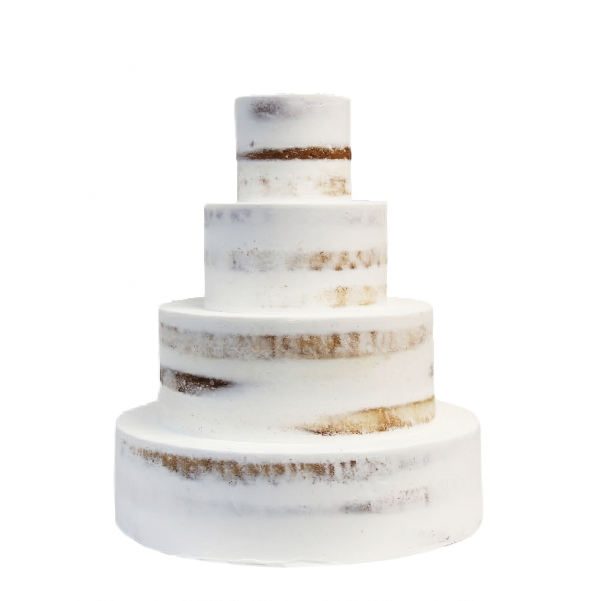 Semi Naked White Wedding Cake