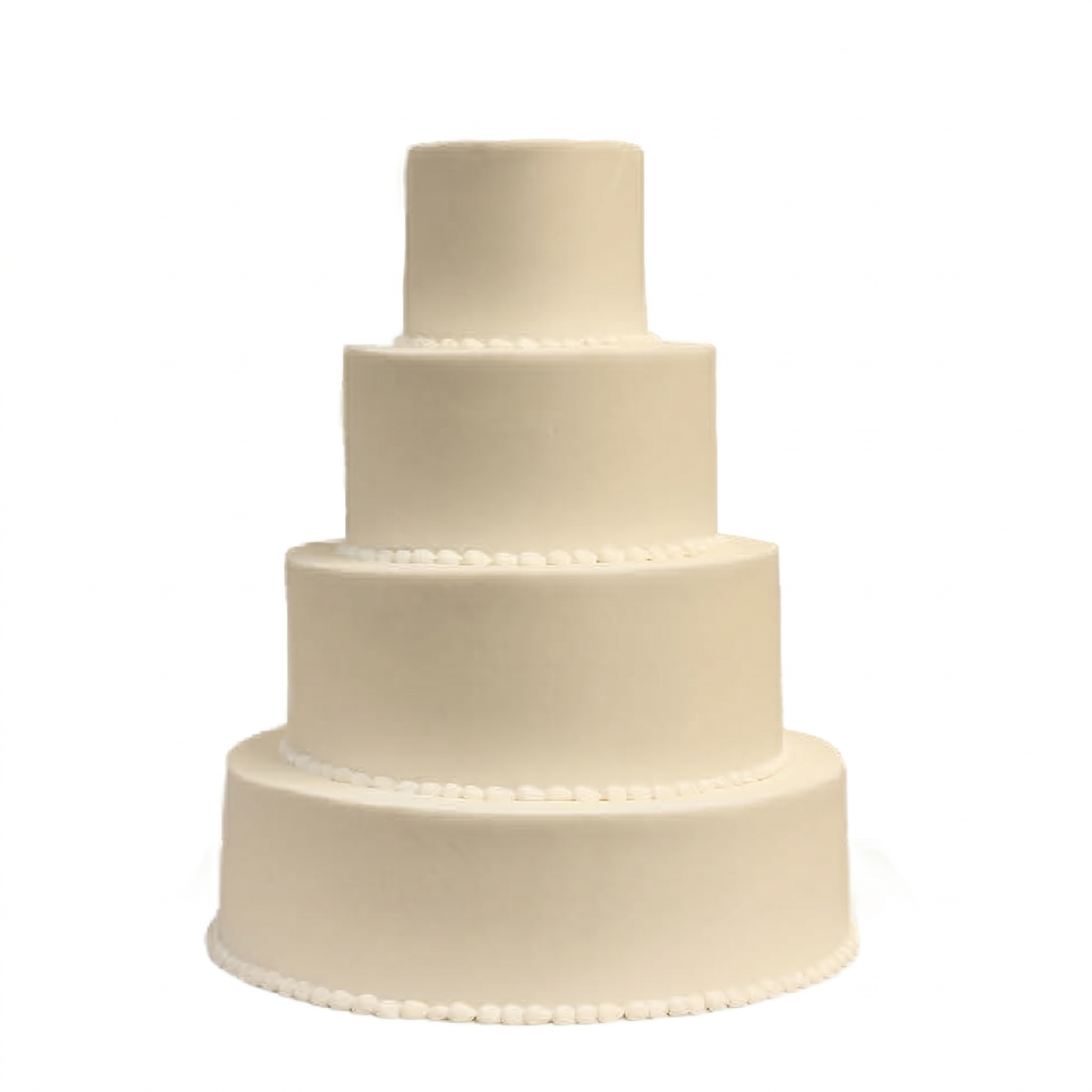Simple Ivory Wedding Cake