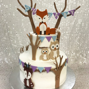 animal baby shower cake