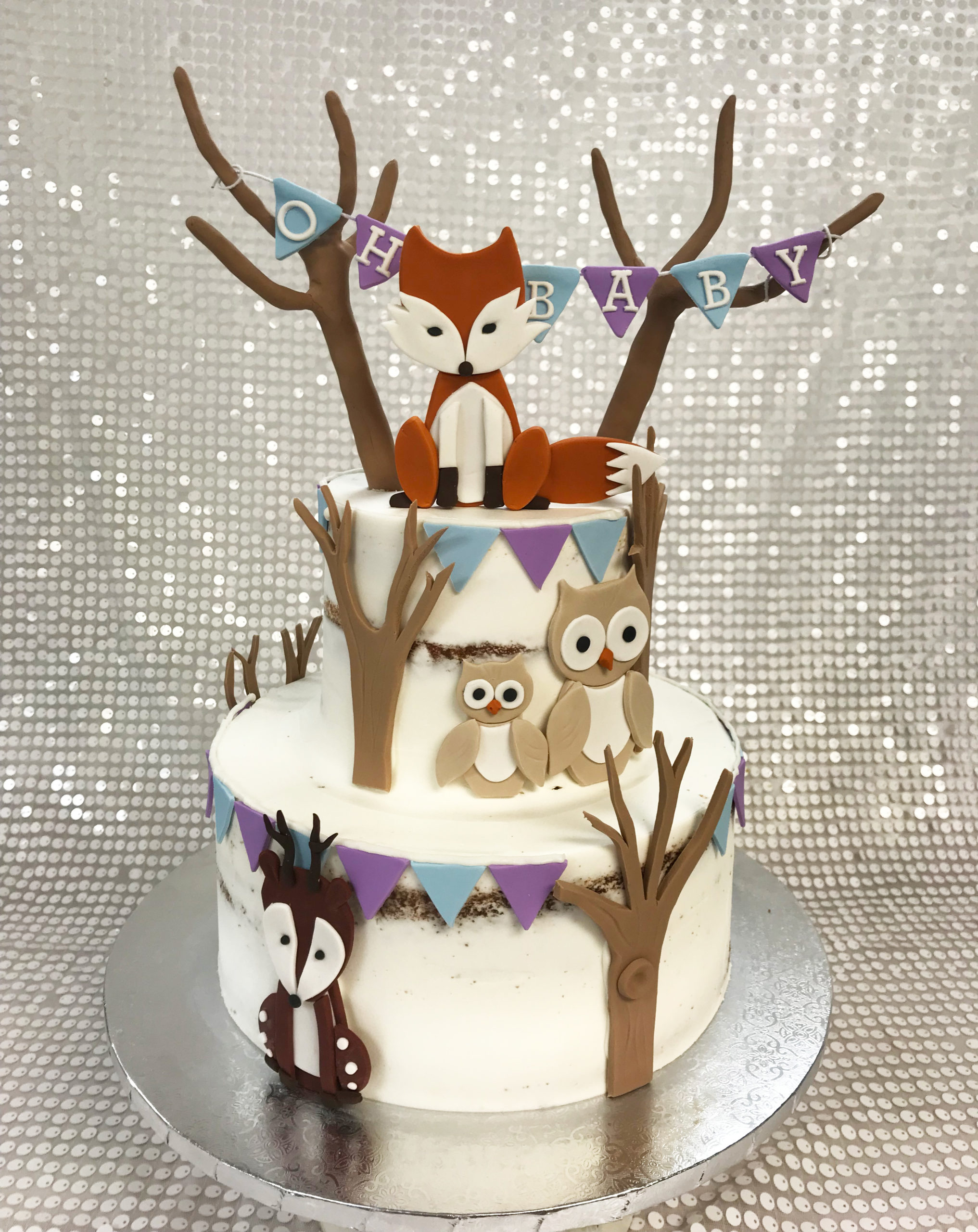 BSC-0010 animal baby shower cake