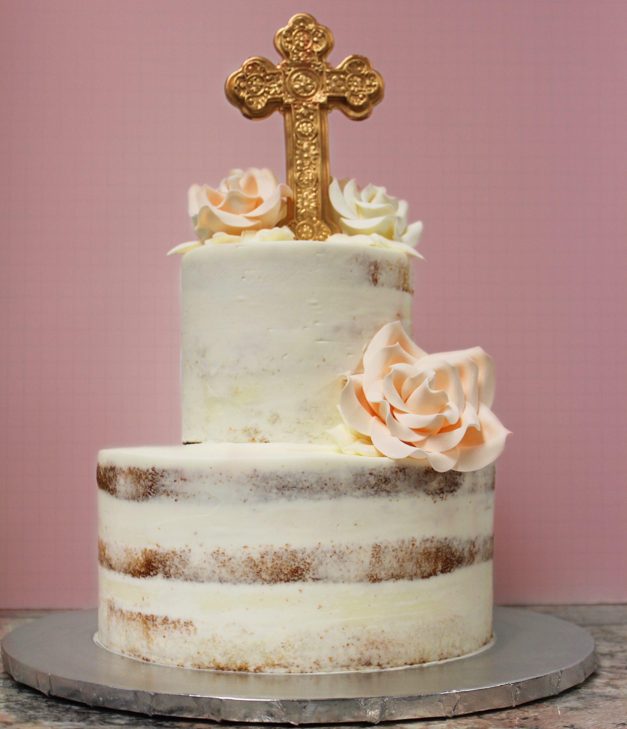 Naked Roses Religious Cake - Palermo Custom Cakes