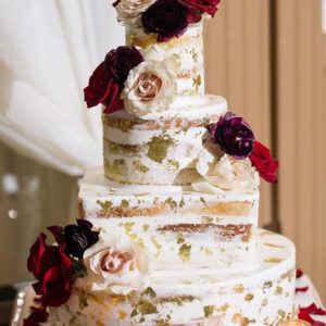 naked wedding cake