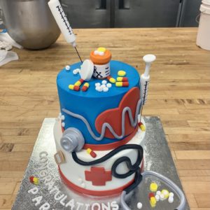 medical graduation cake