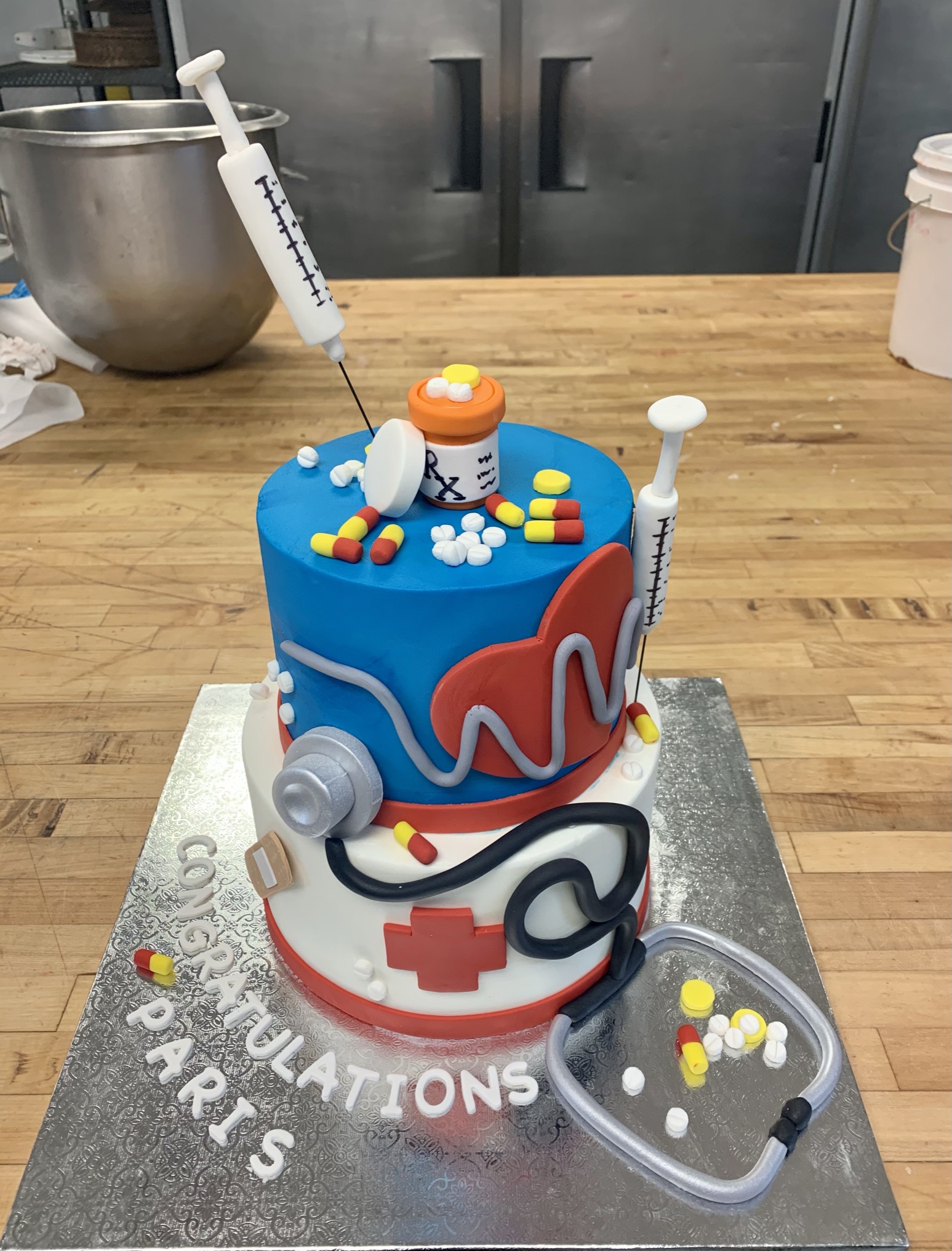 medical graduation cake