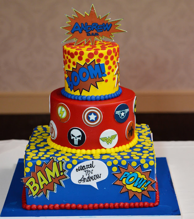 Superhero Bar Mitzvah Cake - Palermo Custom Cakes