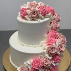 floral wedding cake