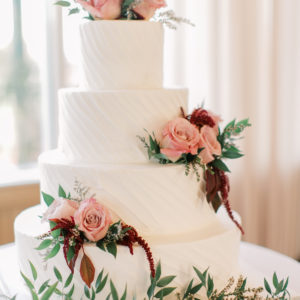 floral wedding cake