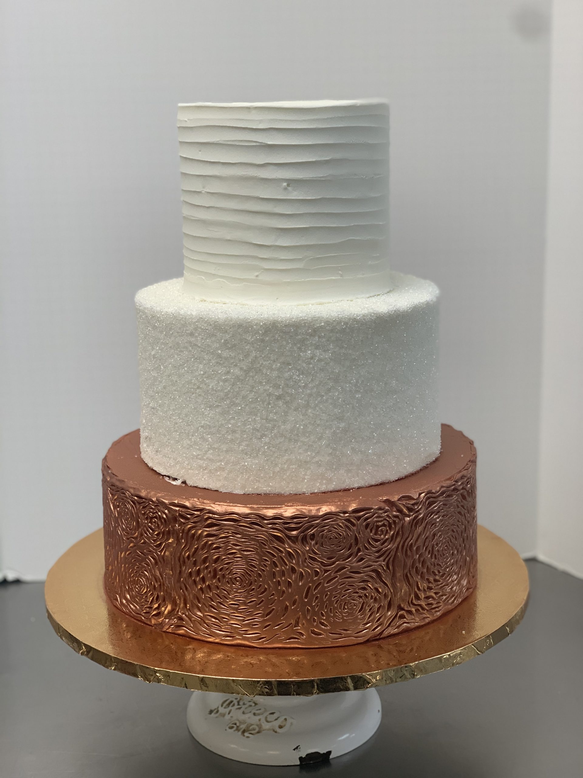 WC-0016 Bronze Wedding Cake