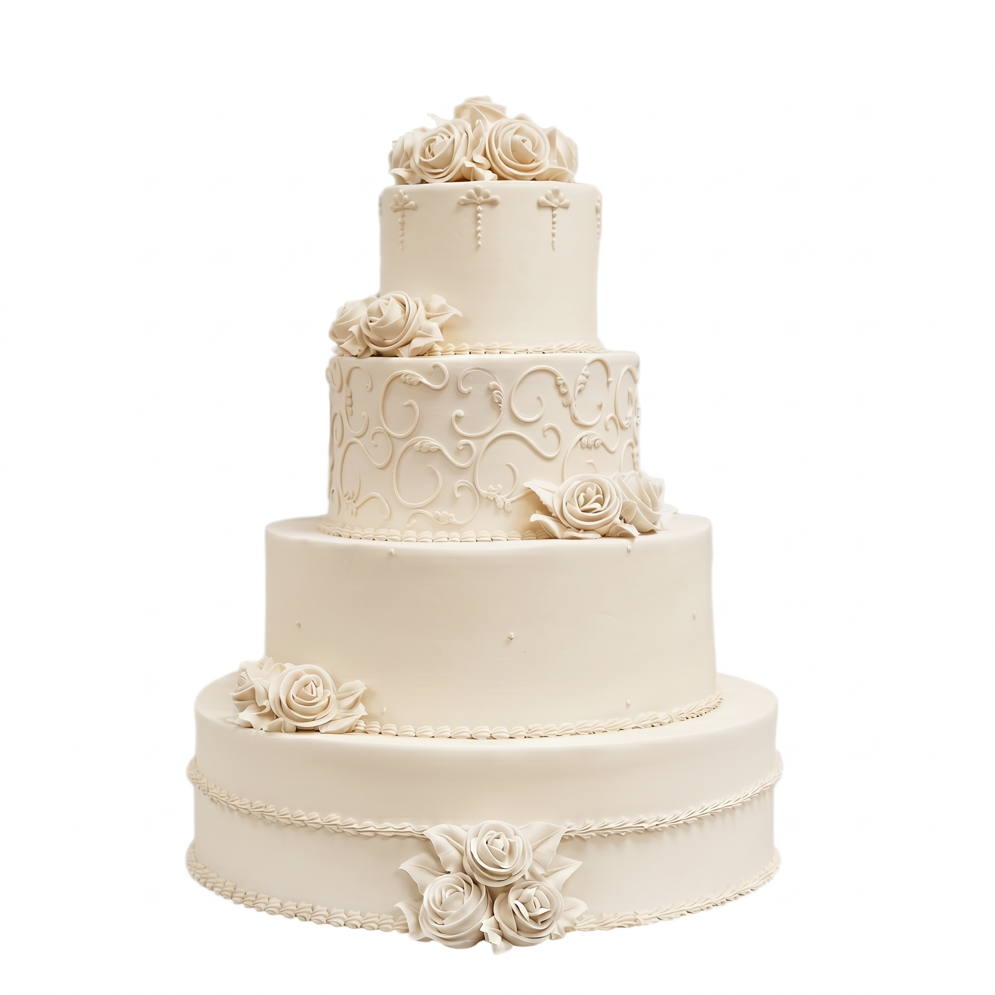 Elegant Ivory Wedding Cake