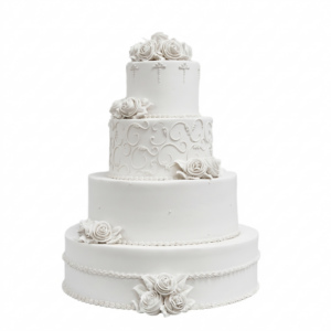 Elegant White Wedding Cake
