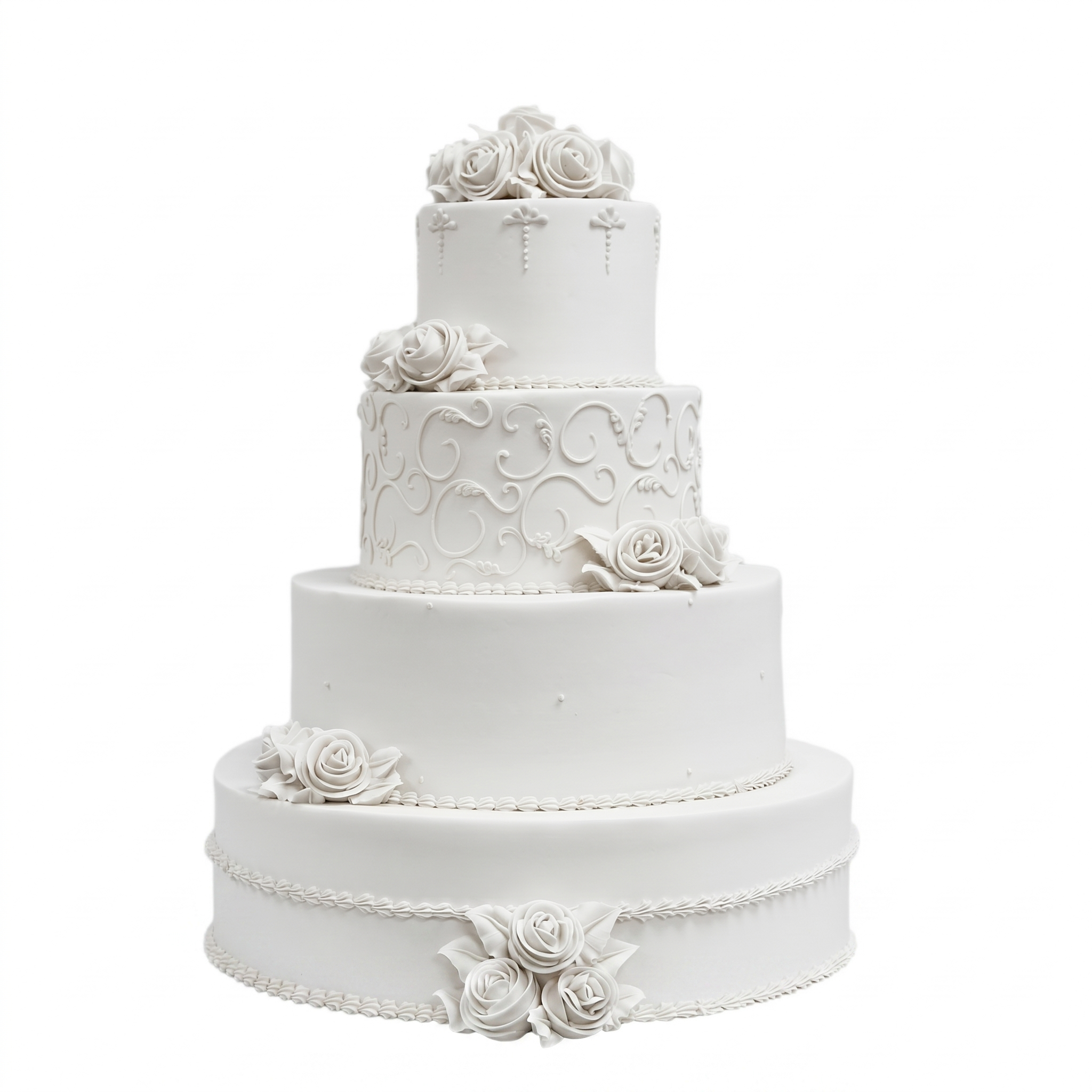Elegant White Wedding Cake