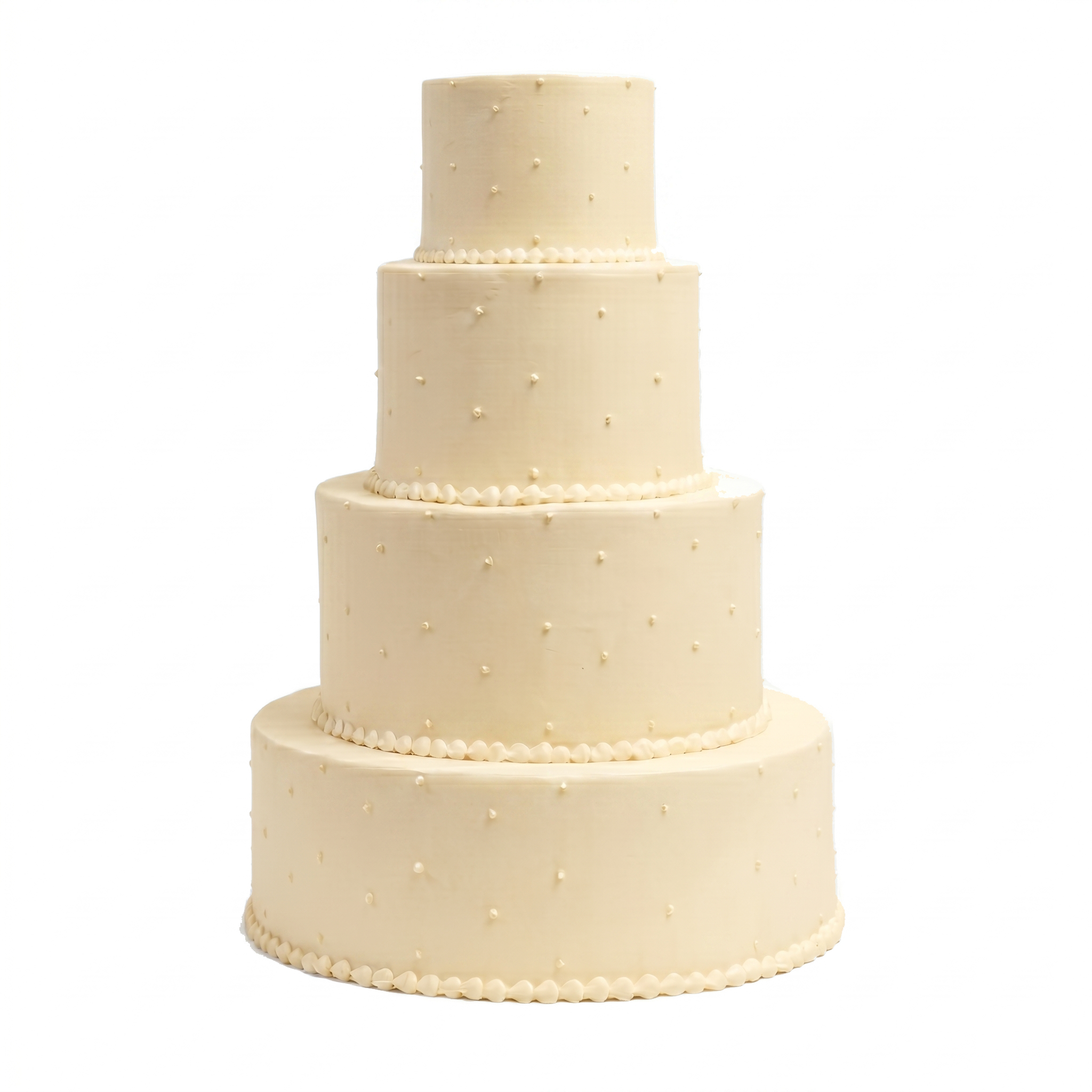 Pin Dots Ivory Wedding Cake