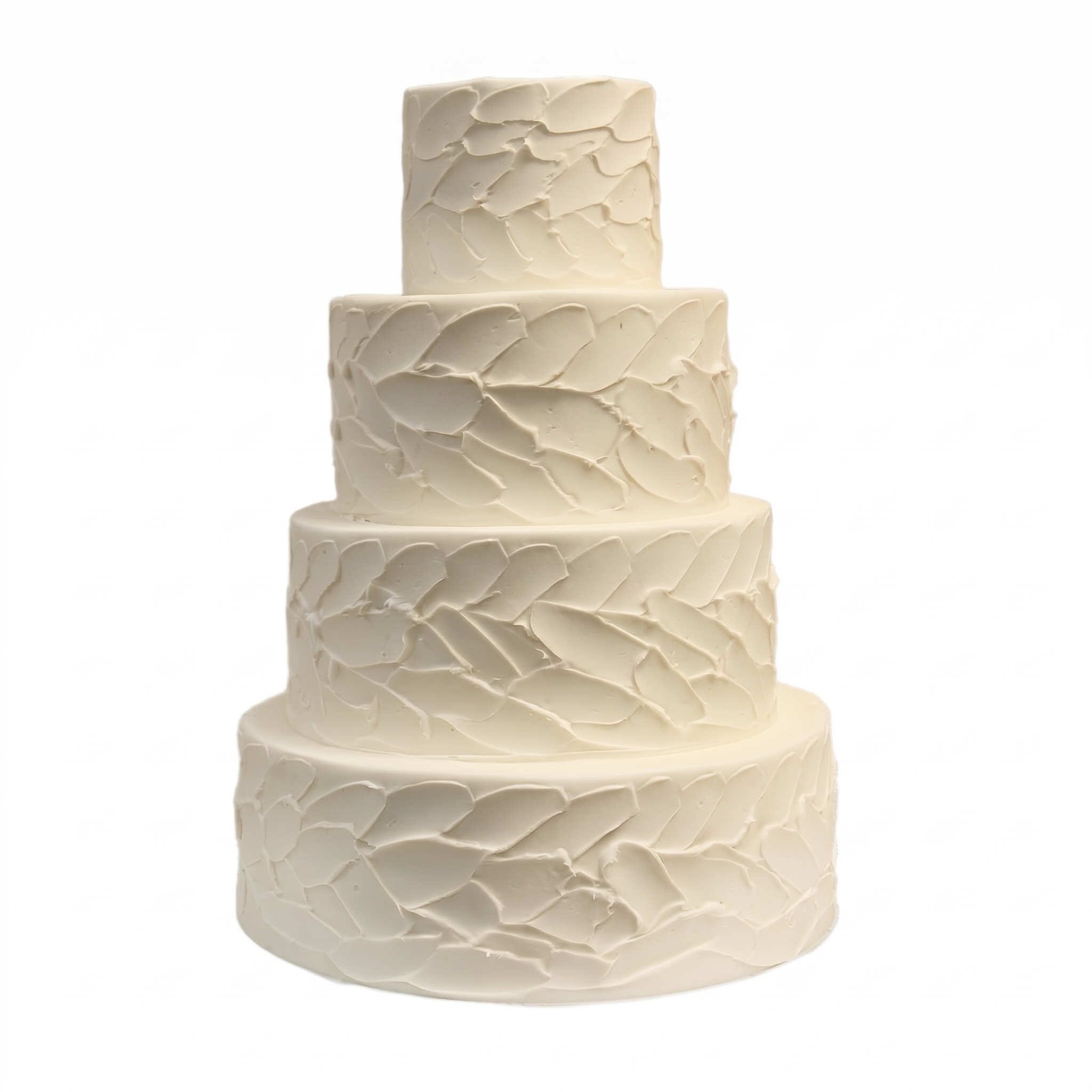 Rustic Stucco Ivory Wedding Cake