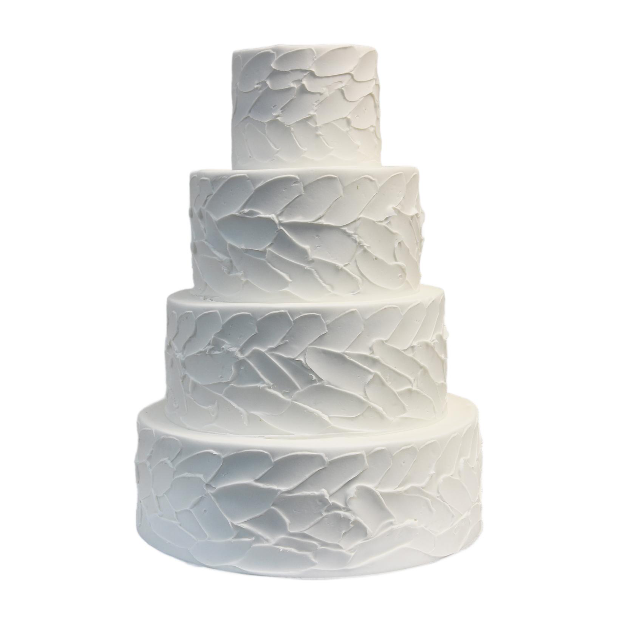 Rustic Stucco White Wedding Cake