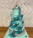 Butterfly Teal Cake