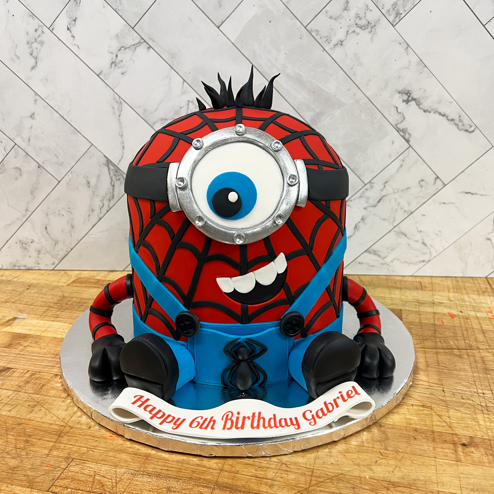 Spiderman Minion Cake