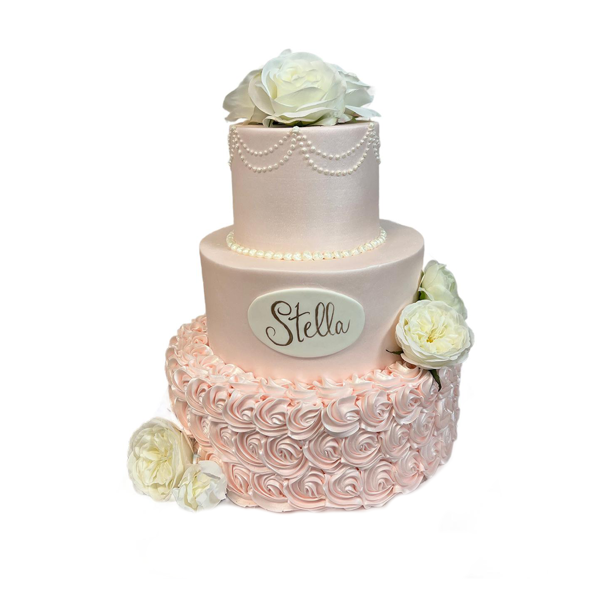 pink ruffles cake