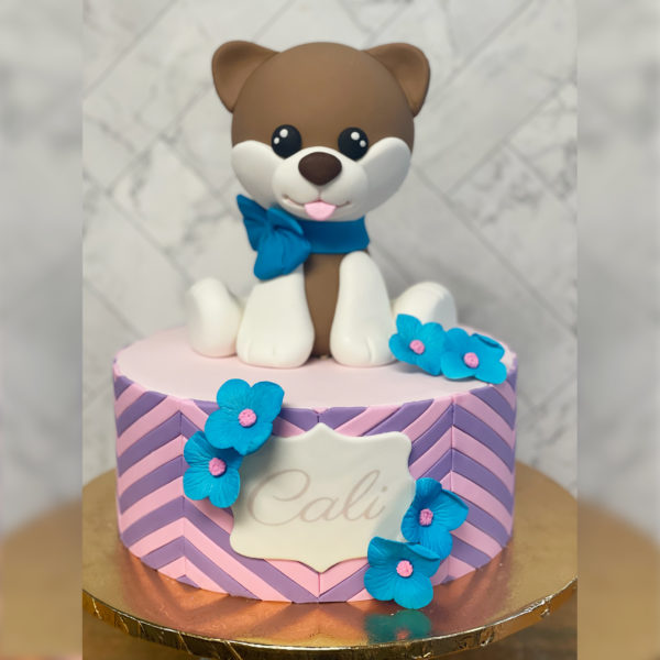 puppy custom cake