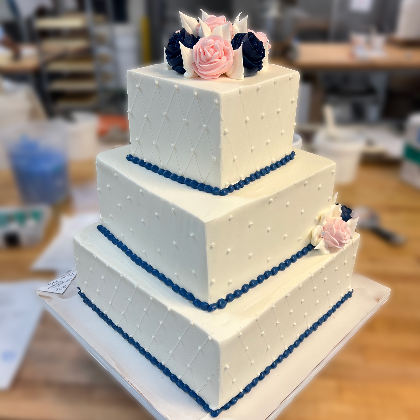 Square Wedding Cake