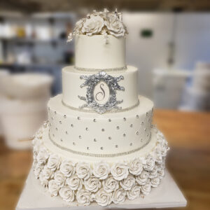 Elegant Mixed Tiers Wedding Cake