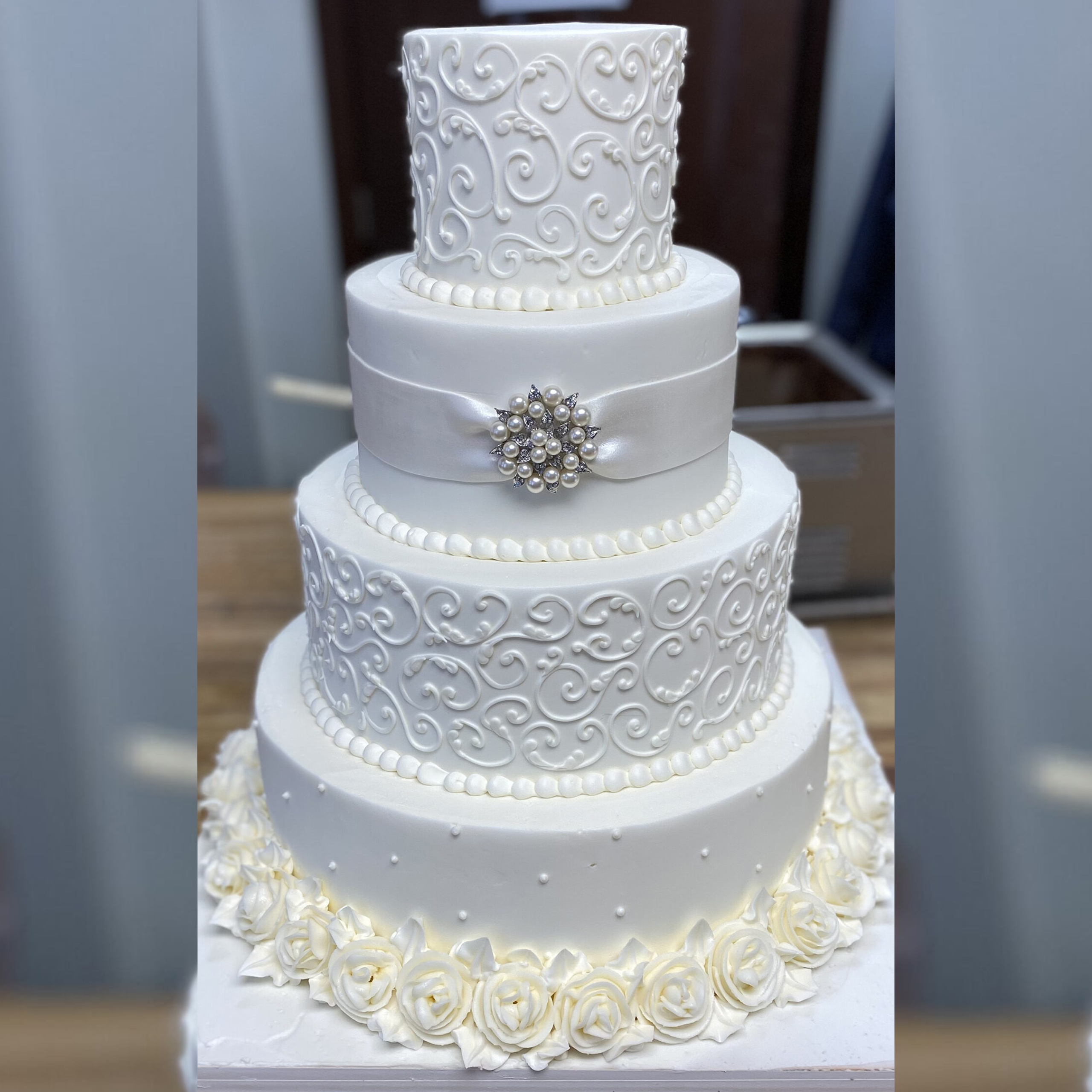 Vintage Patterns Wedding Cake