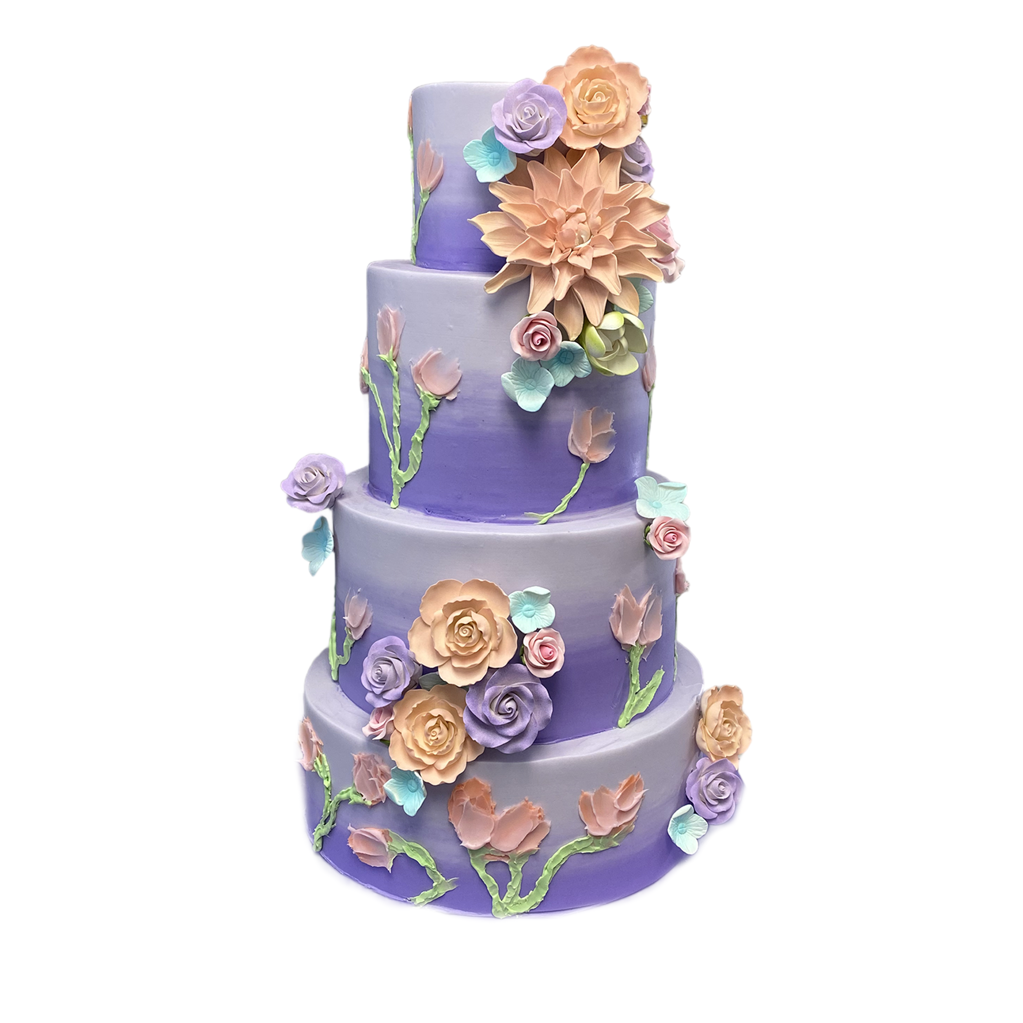 purple wedding cake