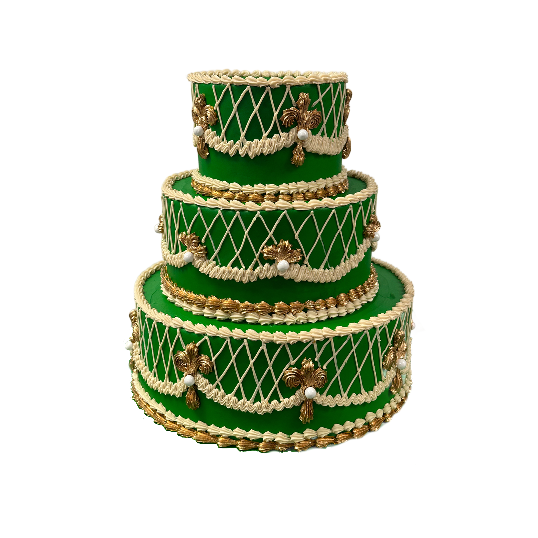 Green Bourbon Wedding Cake
