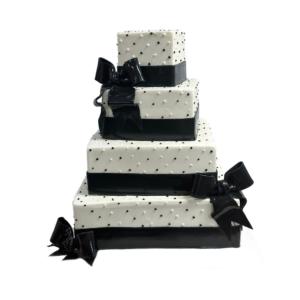 square wedding cake