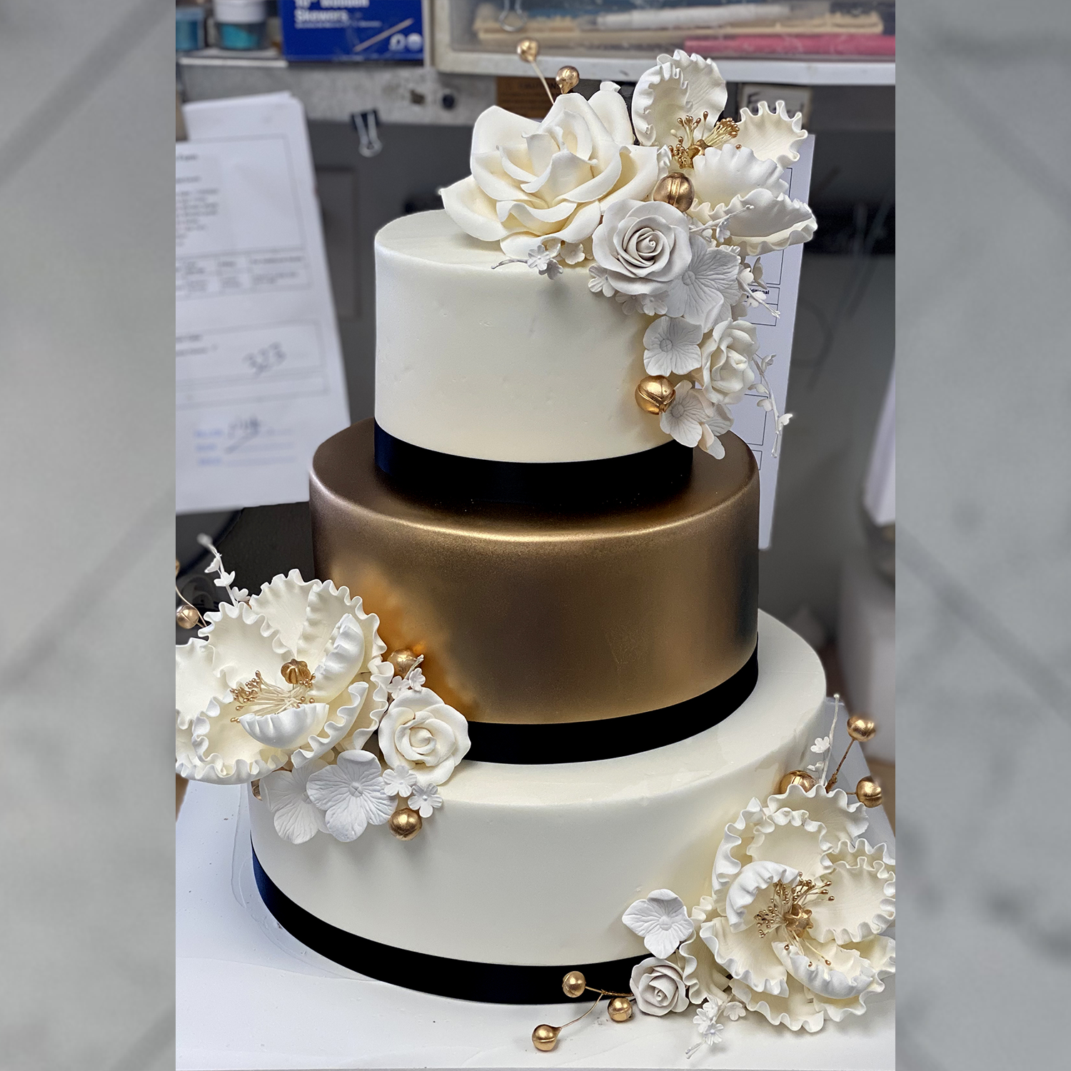Golden Hour Wedding Cake