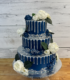 Navy Wedding Drip Cake