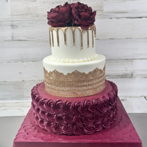 Rose Gold Wedding Cake