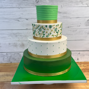 Green Shades Wedding Cake
