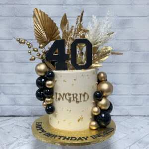 Golden Bubbles Birthday Cake