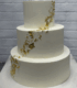 Flakes of Gold Wedding Cake