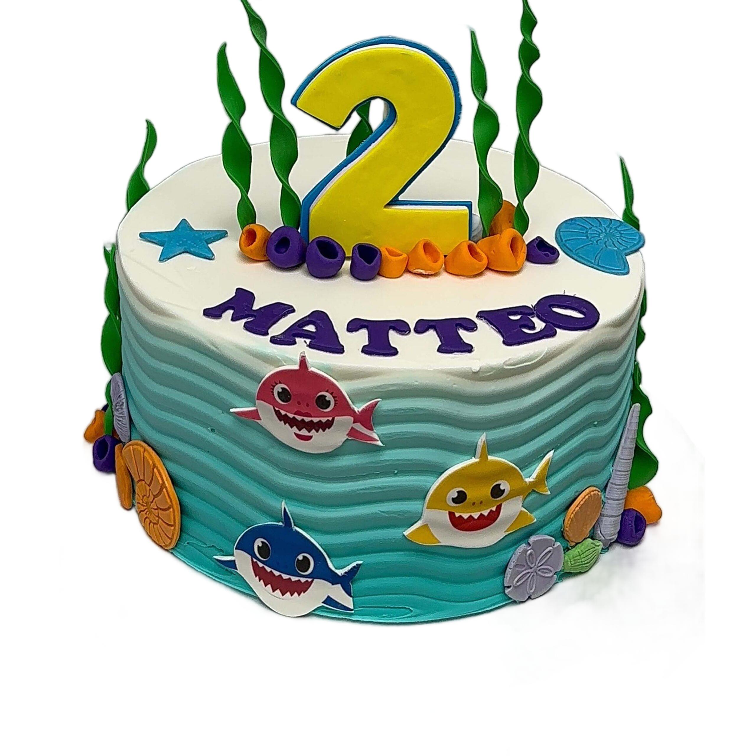 Baby Sharks Birthday Cake