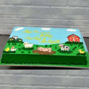 Farm Sheet Birthday Cake