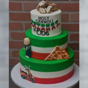 Holy Cannoli One Birthday Cake