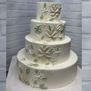 Pastel Petals Wedding Cake