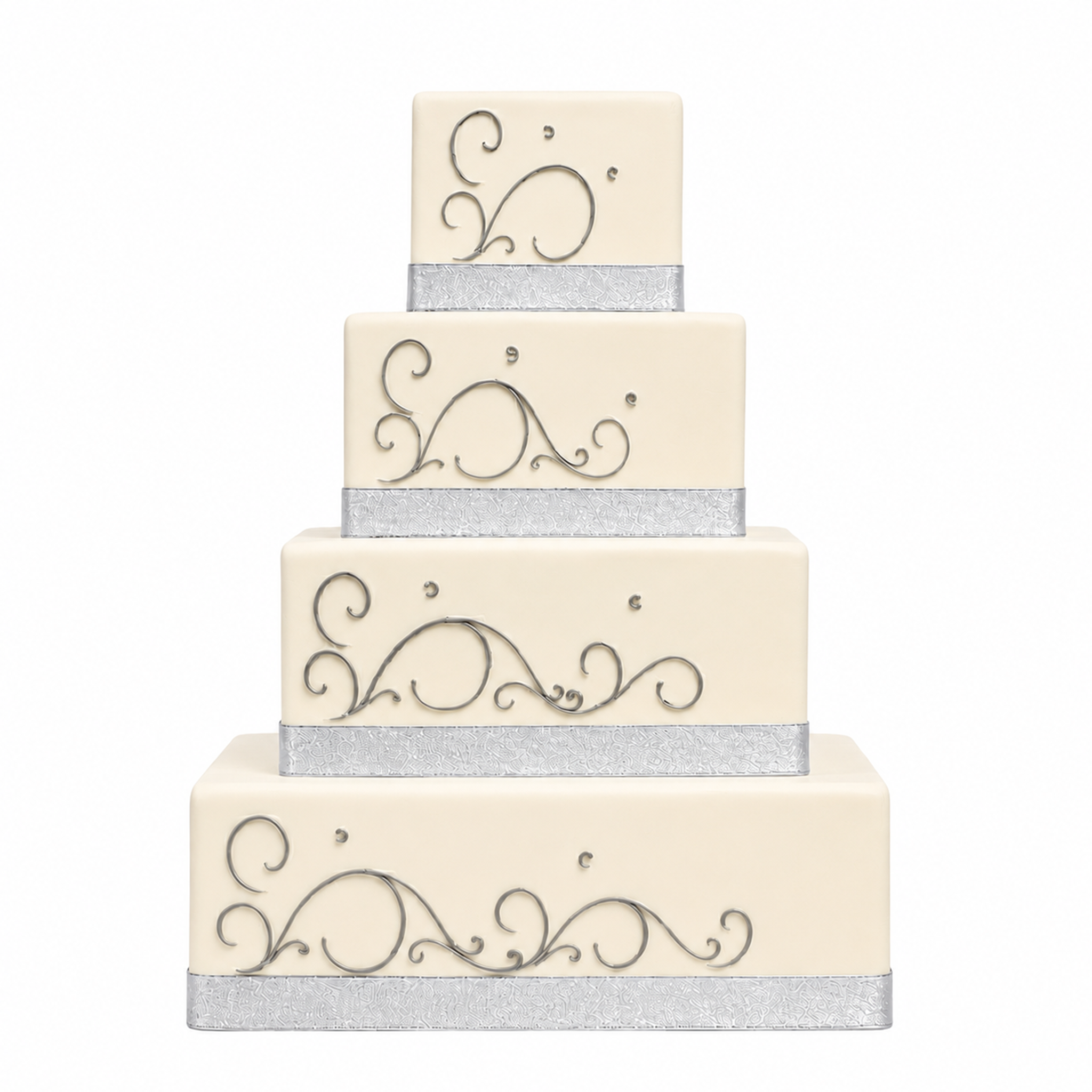 Exquisite Ivory Wedding Cake