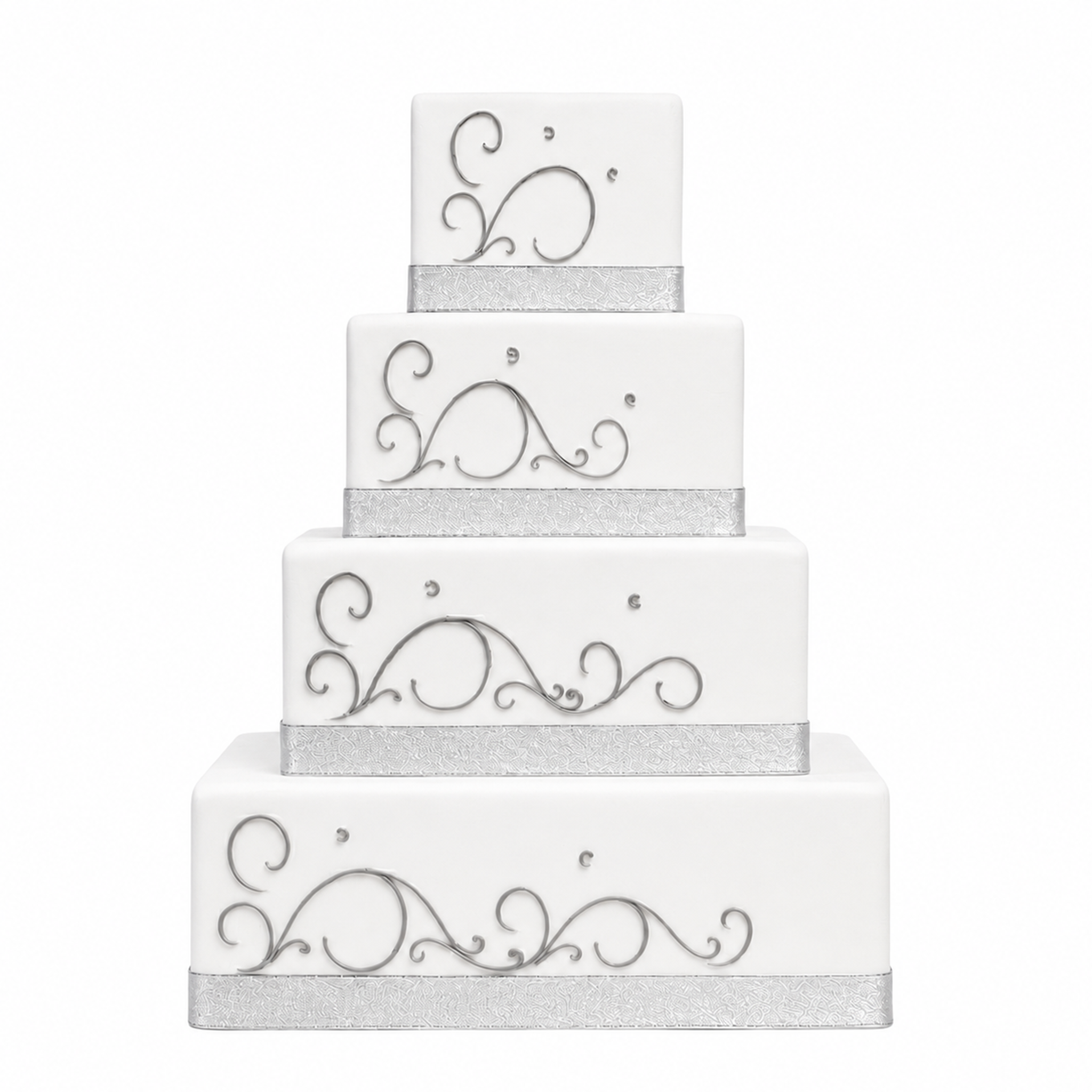 Exquisite White Wedding Cake