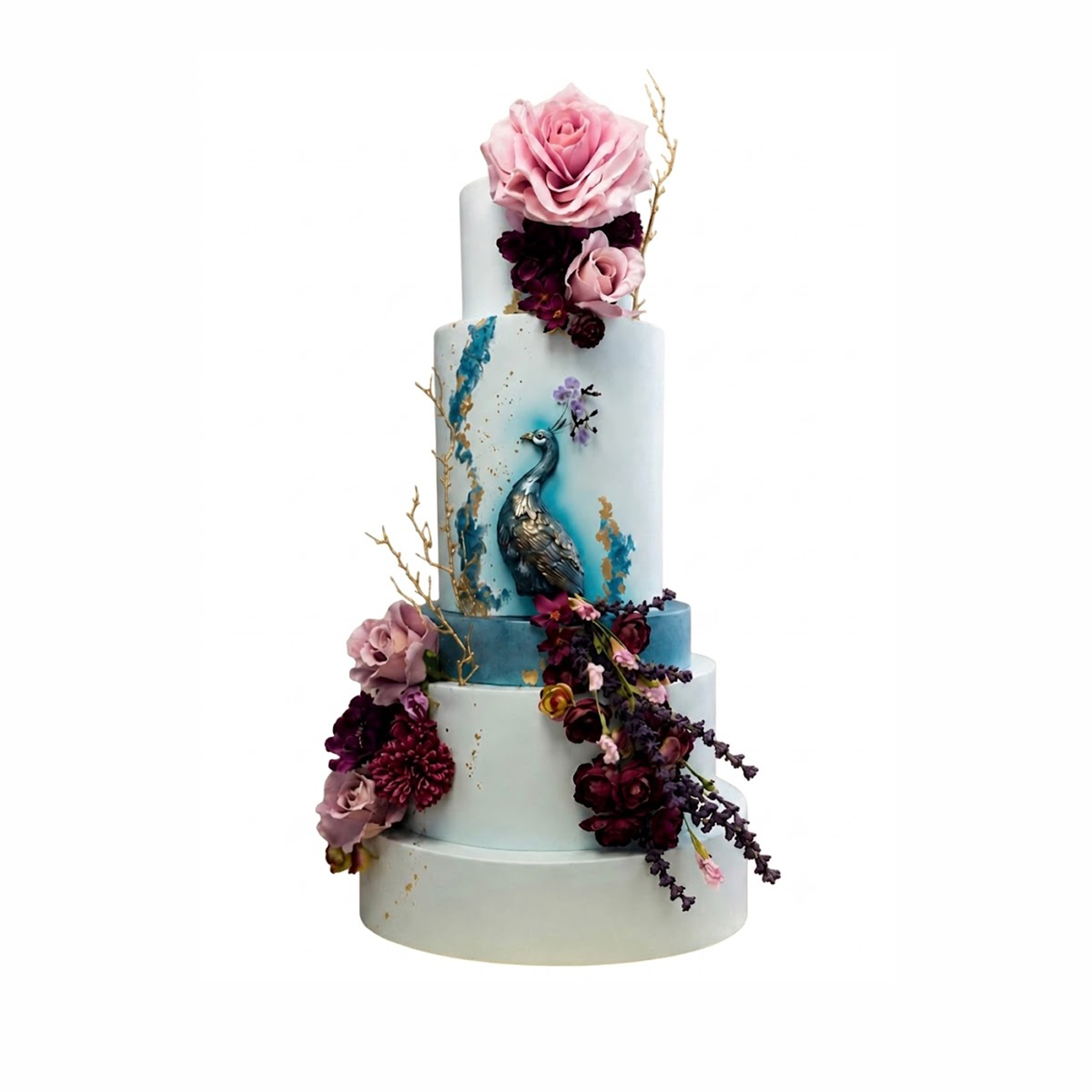 Peacock-Florals-Wedding-Cake-new