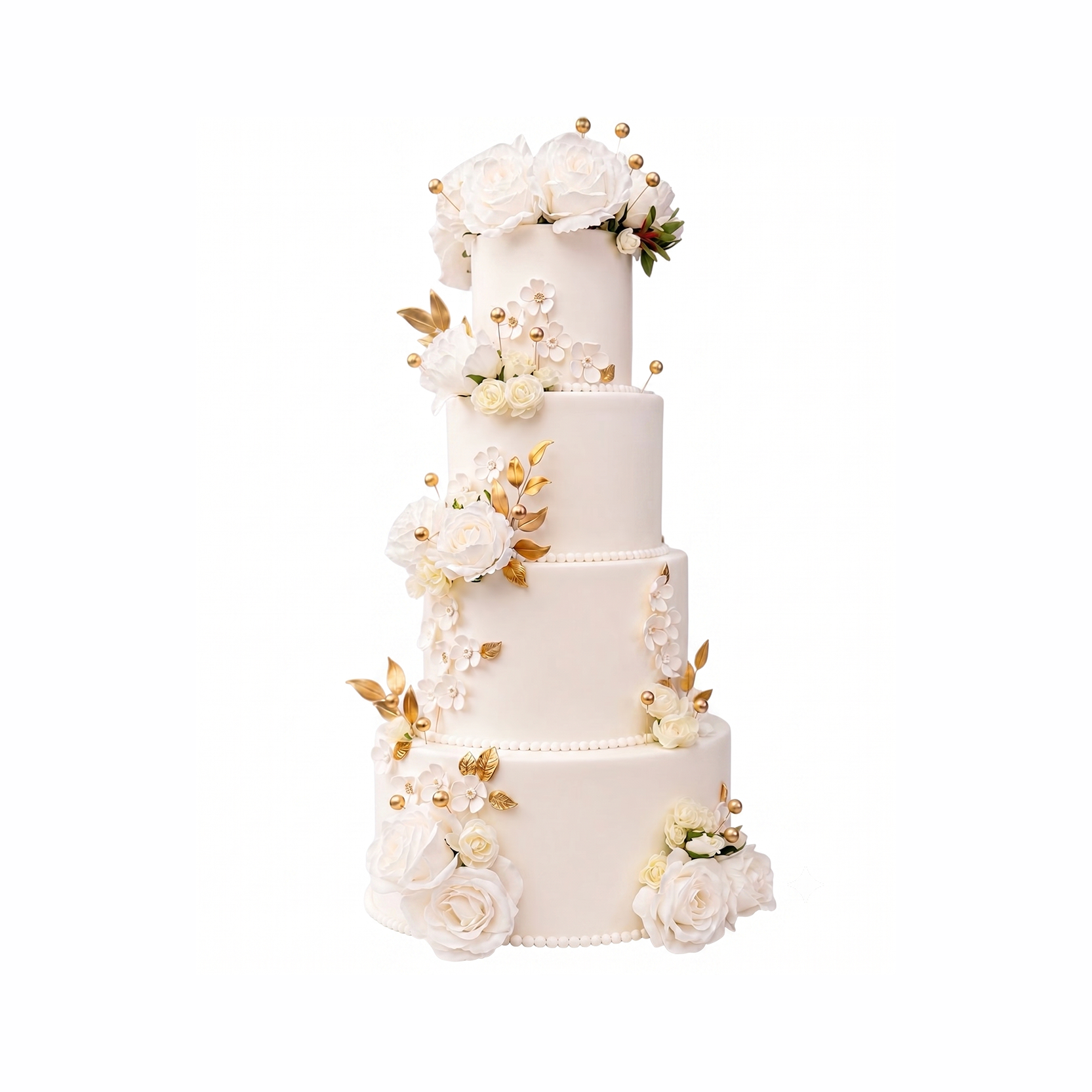 Gold Florals Cake