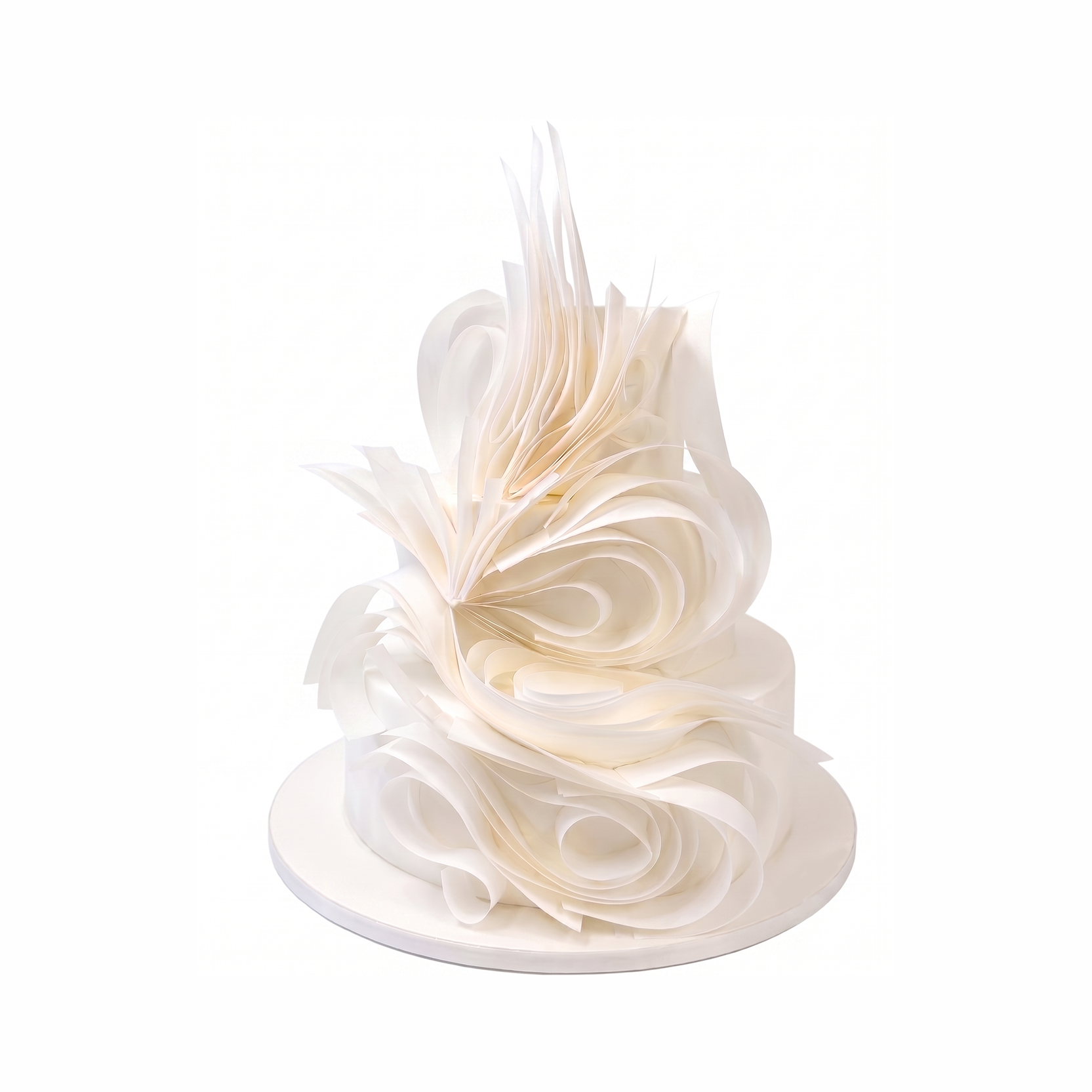 White Ruffles Cake