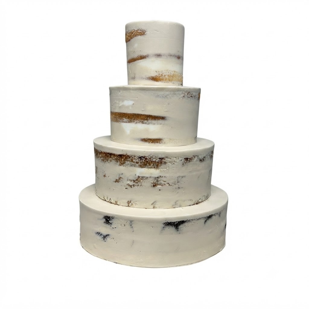 naked wedding cake