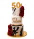 Gold Marble 50th Birthday Cake